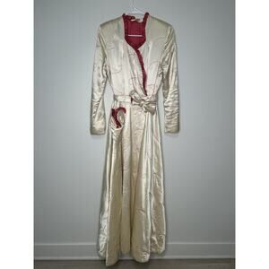 Vintage Hollywood Glam Robe Women’s Paulette Original of Chicago Satin Flaws